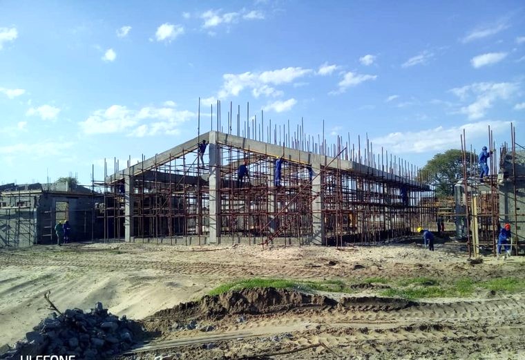 Roof structure at Liselo Combined School