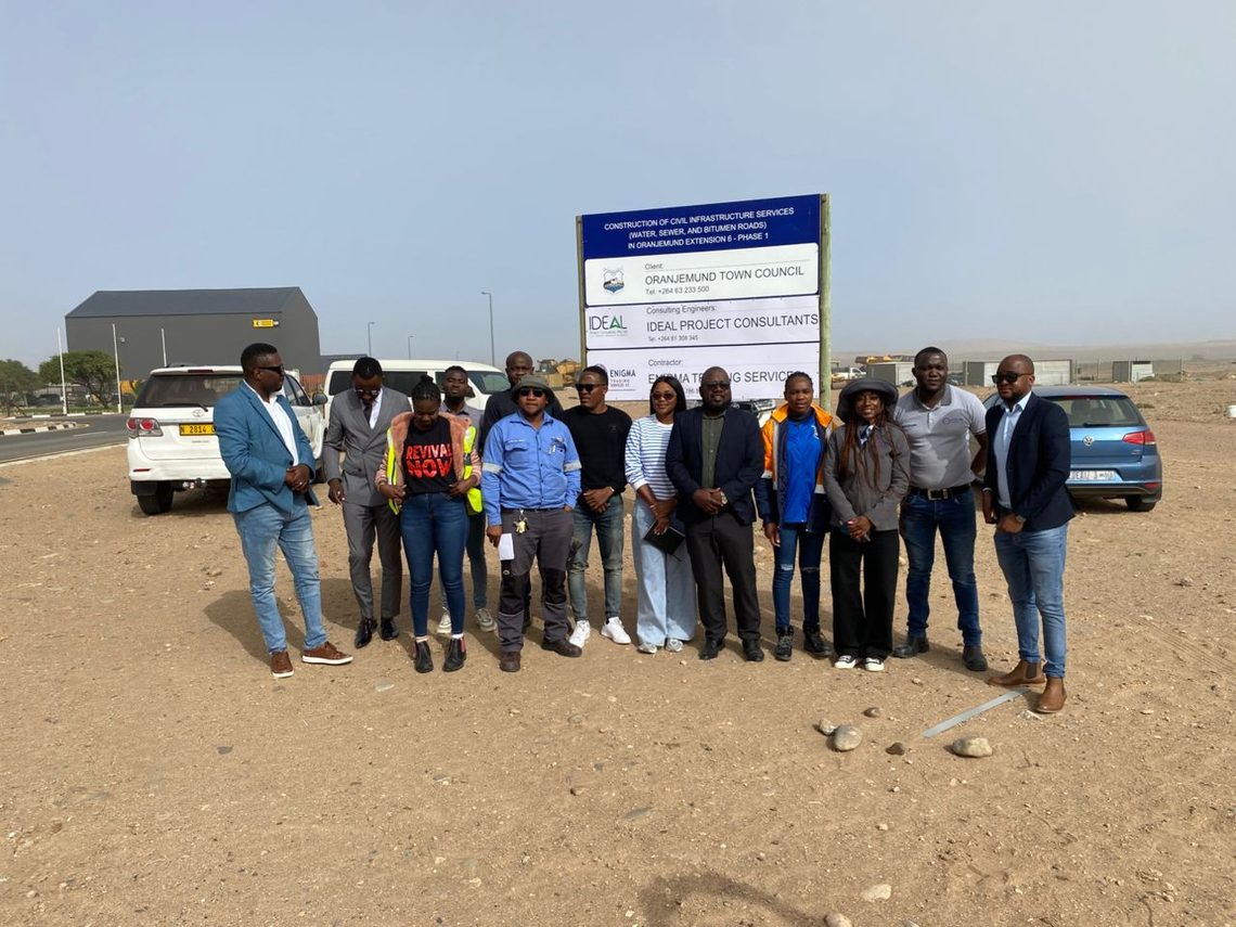 The IDEAL team on site at Oranjemund Extension 6